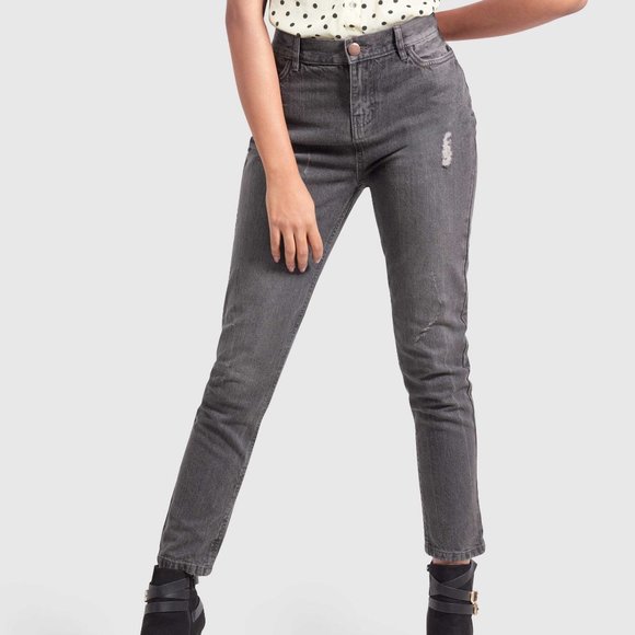 OLGYN Denim - OLGYN Traditional Gray Denim Ankle Pant Slim Fit